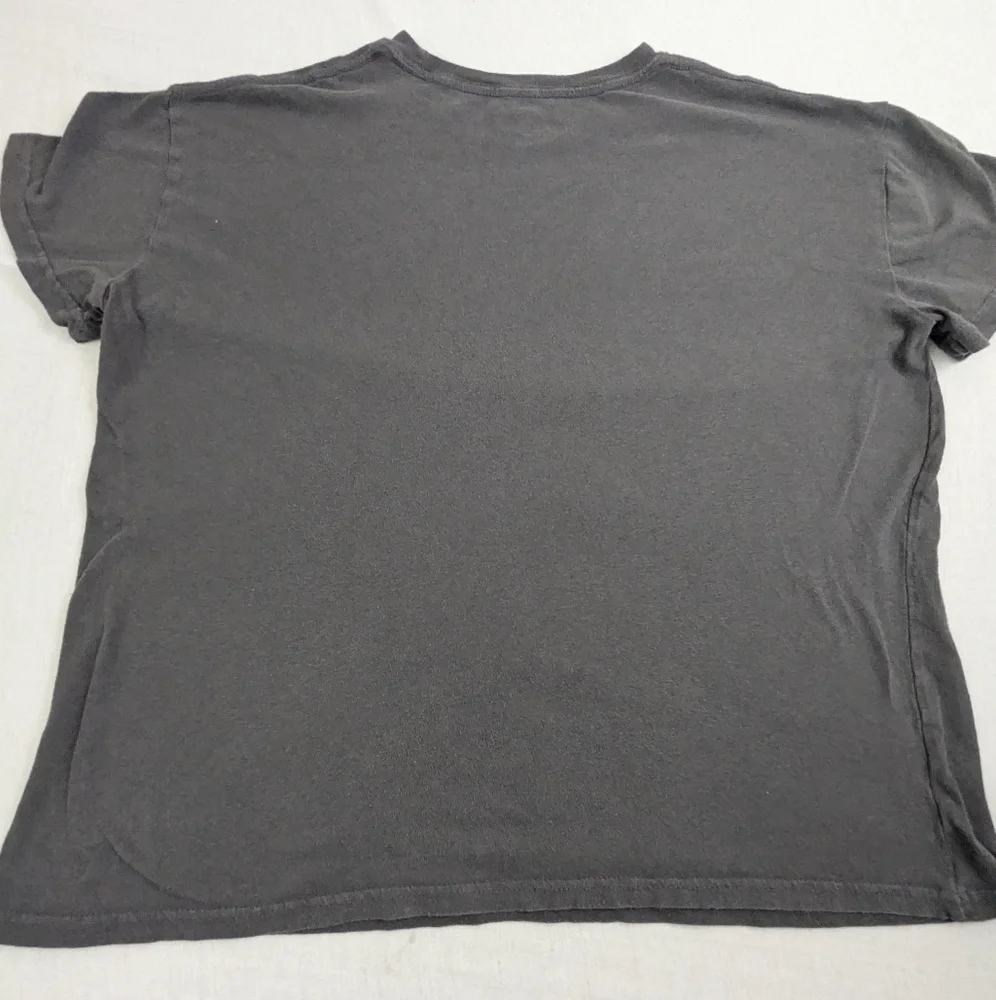 the Rolling Stones 9 Multi colored Tongues  Grey Tee Size Medium